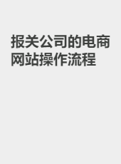 报关公司的电商网站操作流程-wangtt